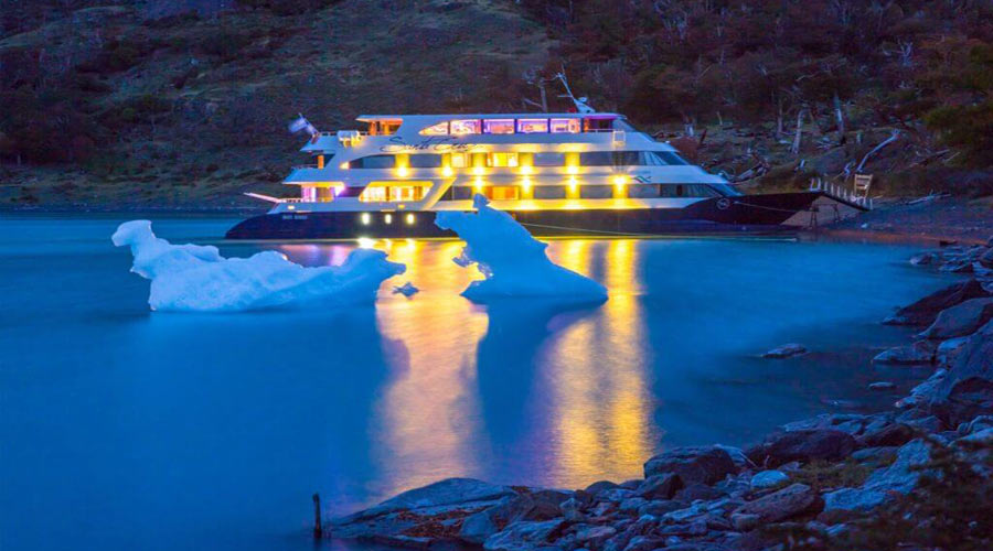 Luxury cruise through glaciers including Perito Moreno Glacier.